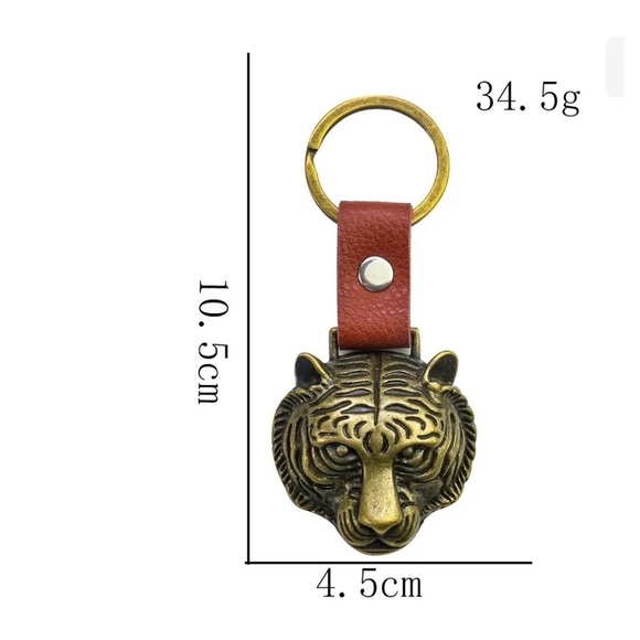 TIGER HEAD Bottle Opener keychain Wild Animal Key Chain Ring Ornament - Picture 2 of 4